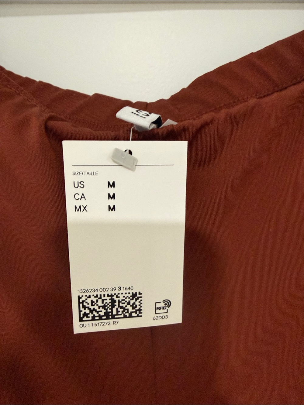 H&M Rust Wide-Leg Draped Pants - Picture 6 of 10